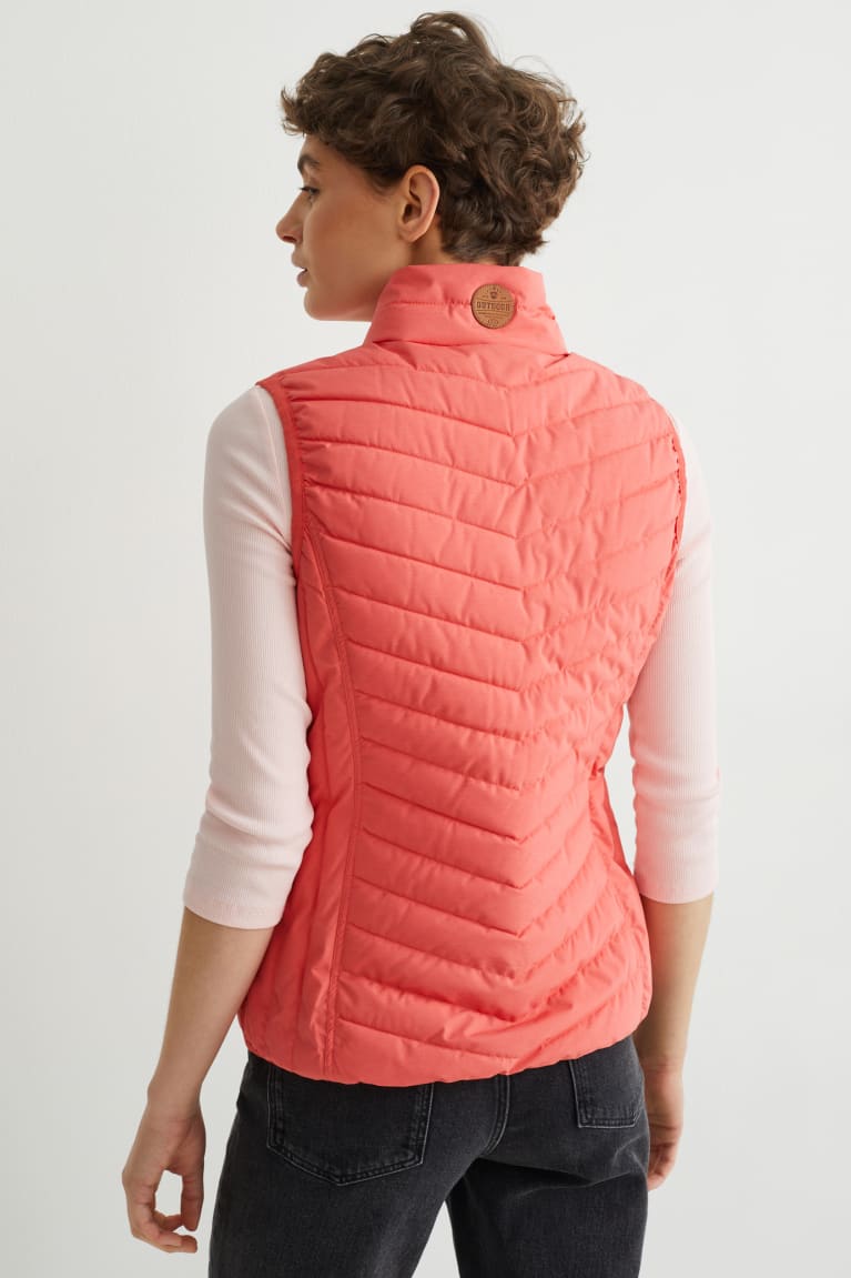 Casaco C&A Acolchoado Gilet Feminino Rosa | 38019TLBX