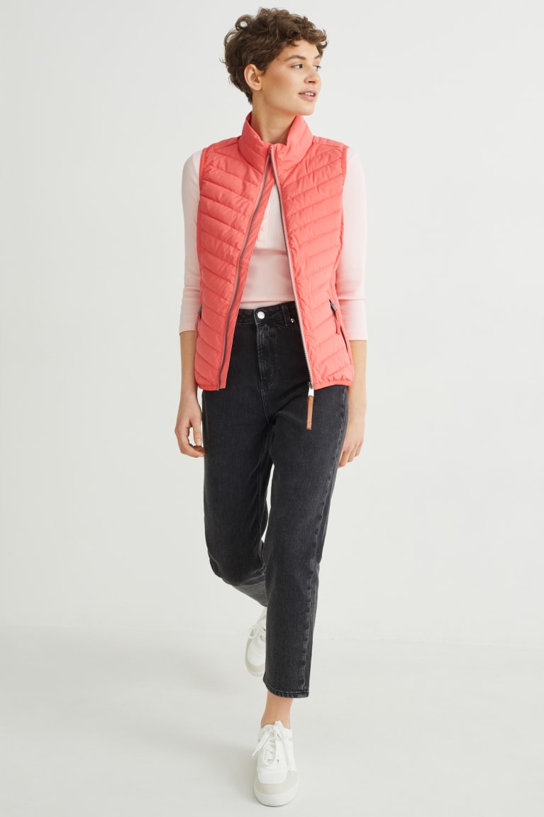 Casaco C&A Acolchoado Gilet Feminino Rosa | 38019TLBX