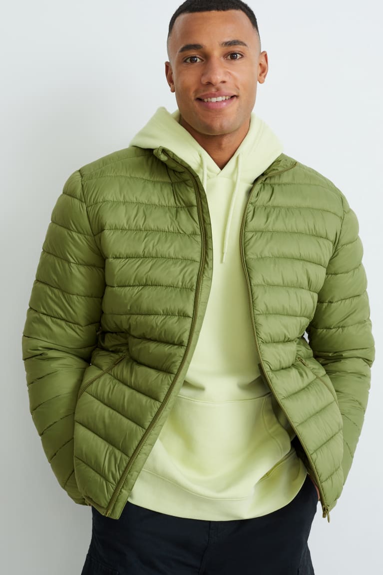 Casaco C&A Acolchoado Recycled Masculino Verdes | 60349HWGL