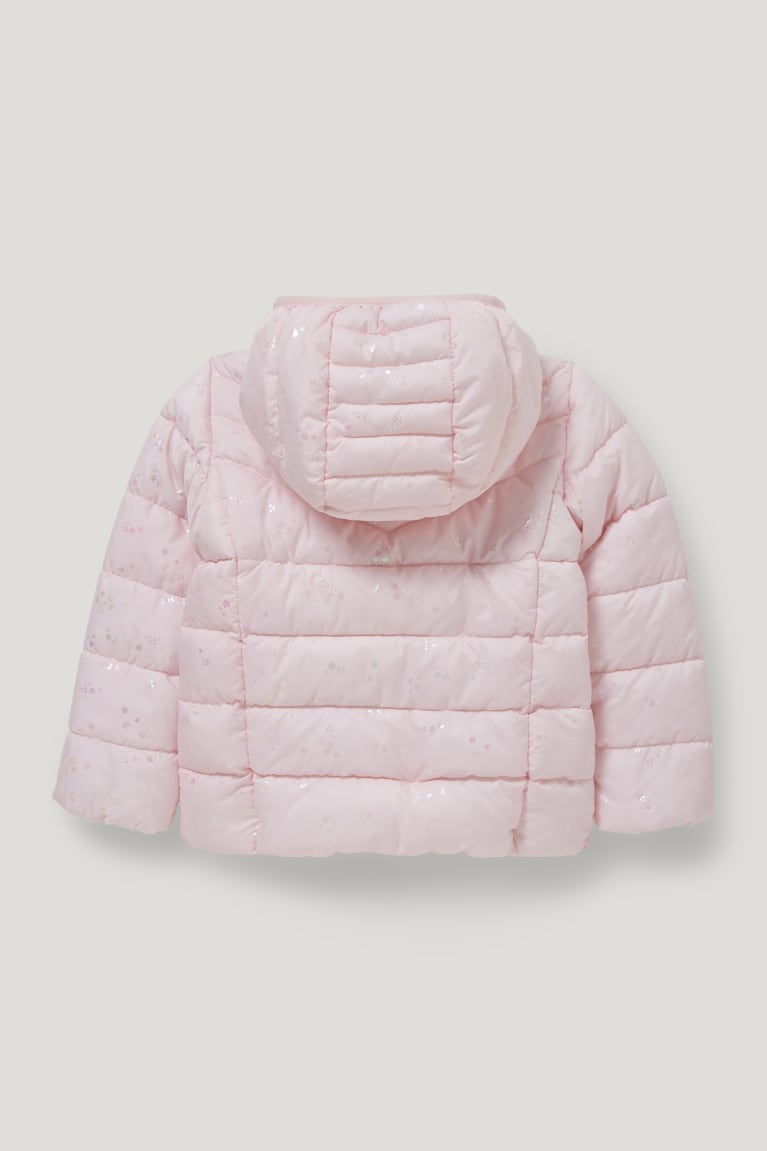 Casaco C&A Acolchoado With Hood Recycled Menina Rosa | 01629UCBA