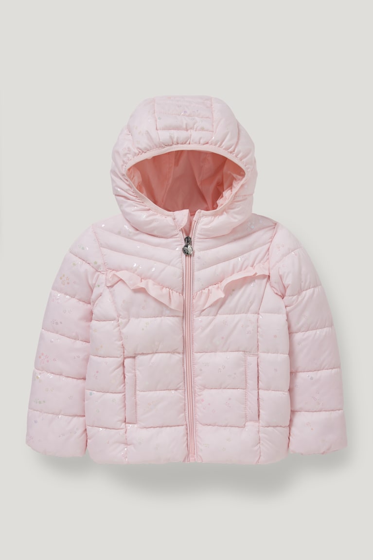 Casaco C&A Acolchoado With Hood Recycled Menina Rosa | 01629UCBA