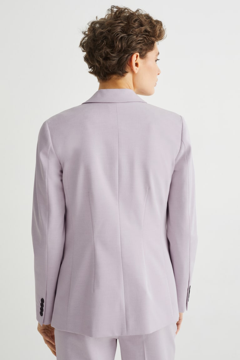 Casaco C&A Business Blazer- Regular Fit 4 Way Stretch Feminino Luz Roxo | 63970IDRZ