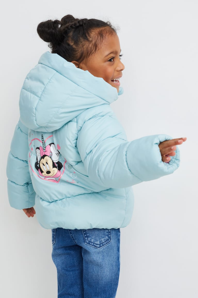 Casaco C&A Minnie Mouse Acolchoado With Hood Recycled Menina Luz Azuis | 93520PIZG