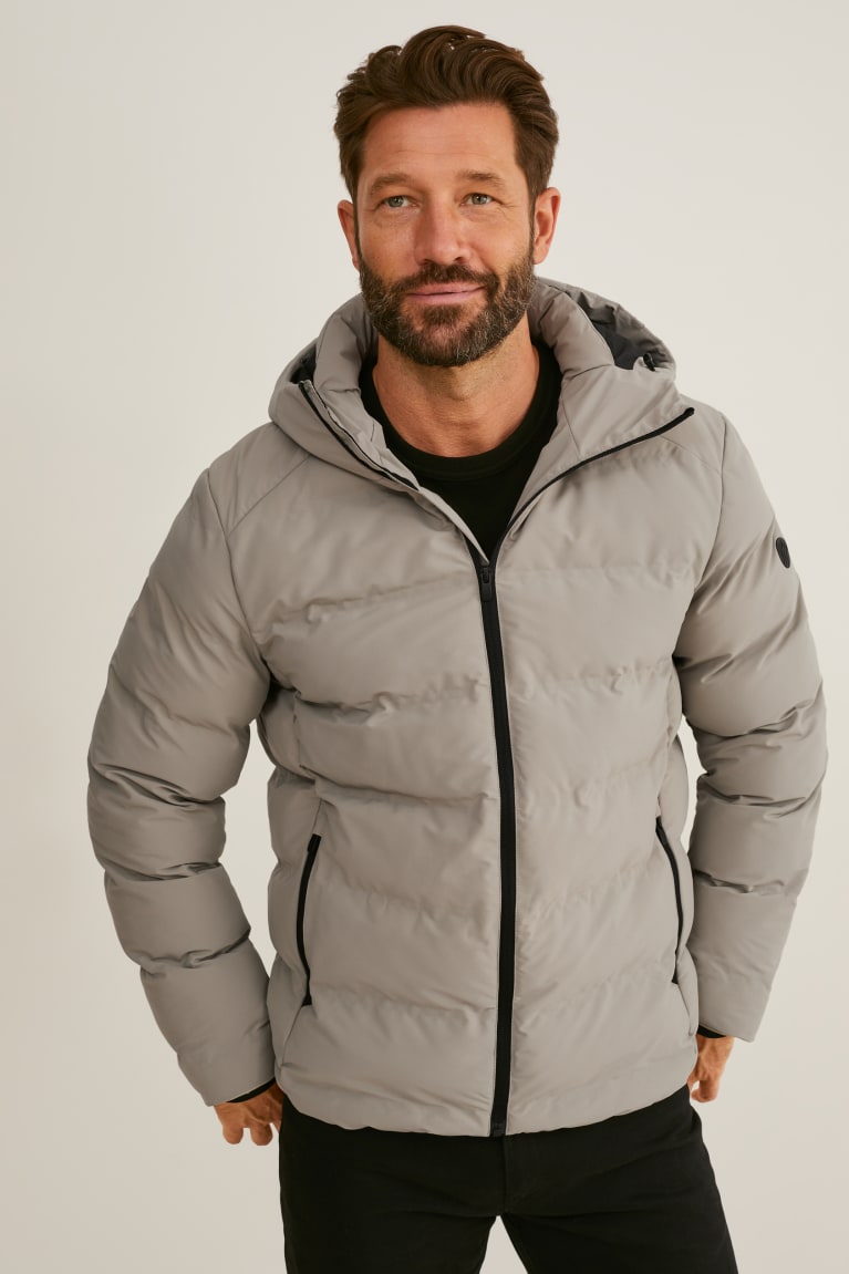 Casaco C&A Outdoor With Hood Recycled Masculino Cinzentas Marrom | 03579TDVI