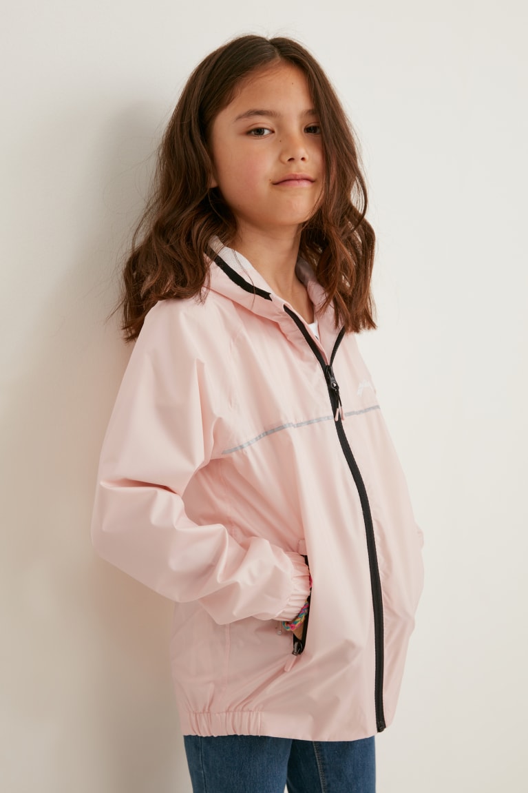 Casaco C&A Rain With Hood Menina Rosa | 74658LOTX