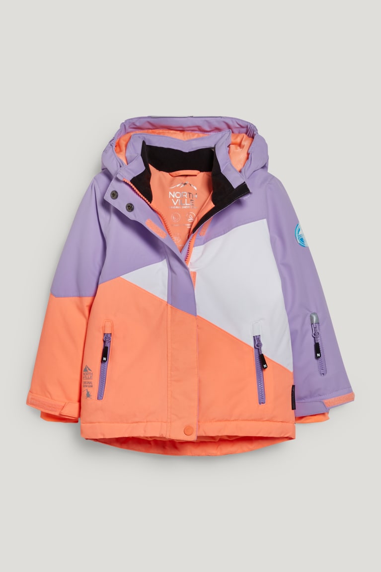 Casaco C&A Ski With Hood Menina Branco Laranja | 70135KANT