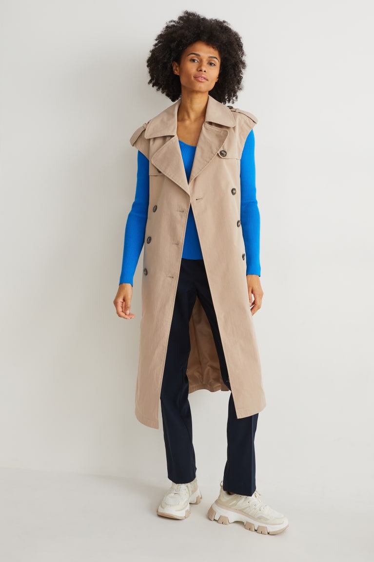 Casaco C&A Trench Feminino Bege | 41839XLDZ