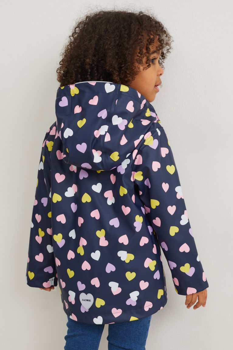 Casaco C&A With Hood Patterned Menina Azuis Escuro | 75439MRKV