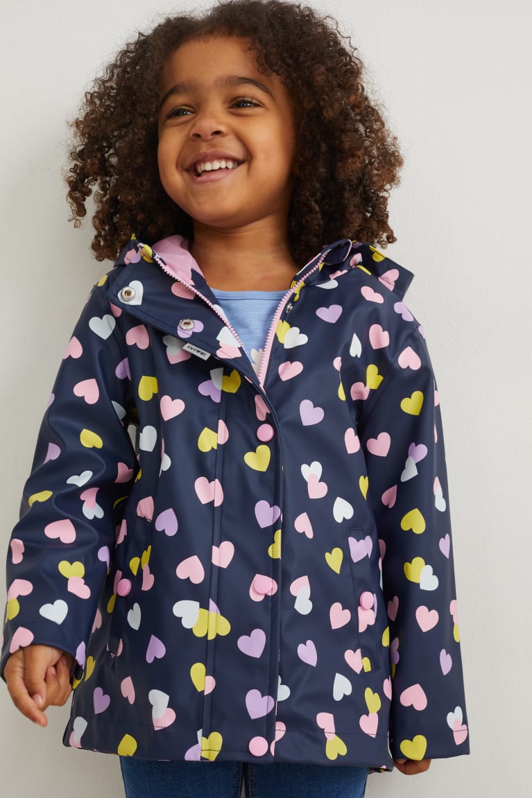 Casaco C&A With Hood Patterned Menina Azuis Escuro | 75439MRKV