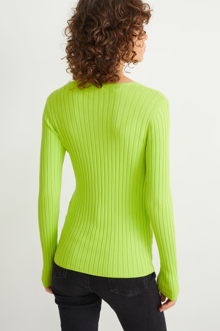 Jumpers C&A Basic With Lenzing™ Ecovero™ Feminino Luz Verdes | 20936ISVP