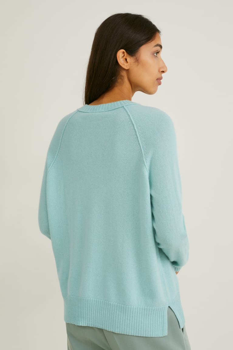 Jumpers C&A Cashmere Feminino Menta Verdes | 17348CTXL