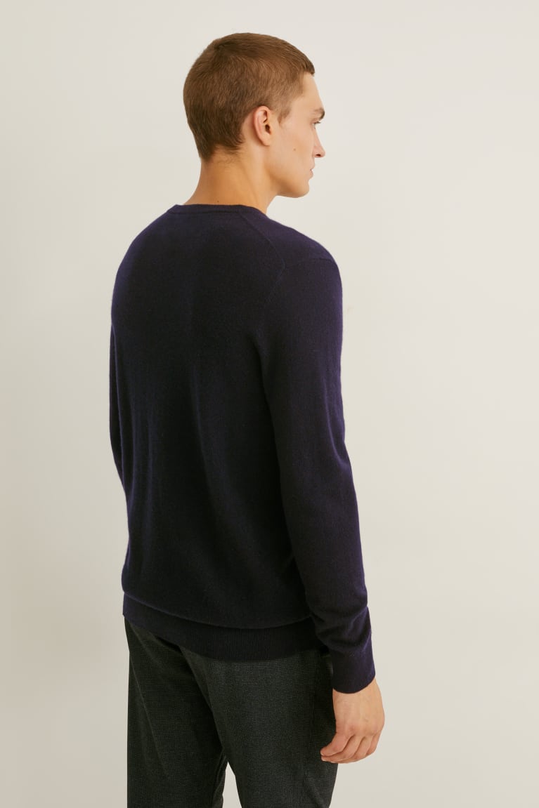 Jumpers C&A Cashmere Masculino Pretas | 47293TWQF