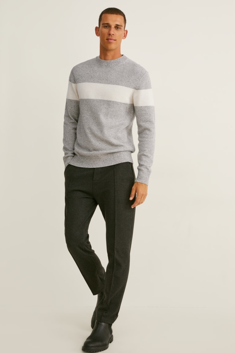 Jumpers C&A Masculino Luz Cinzentas | 56940GXTB