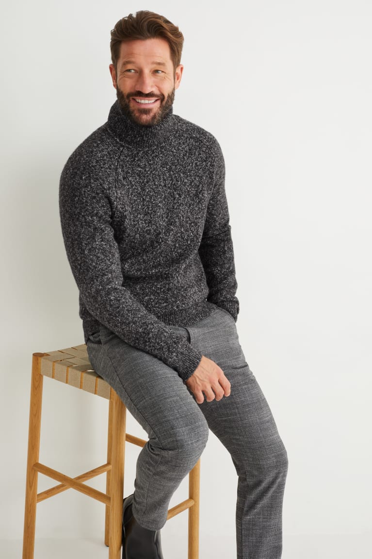 Jumpers C&A Polo Neck Masculino Cinzentas Escuro | 39760XRAO