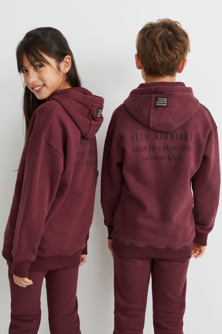 Moletom Com Capuz C&A Genderneutral Menina Bordeaux | 26349TJOP