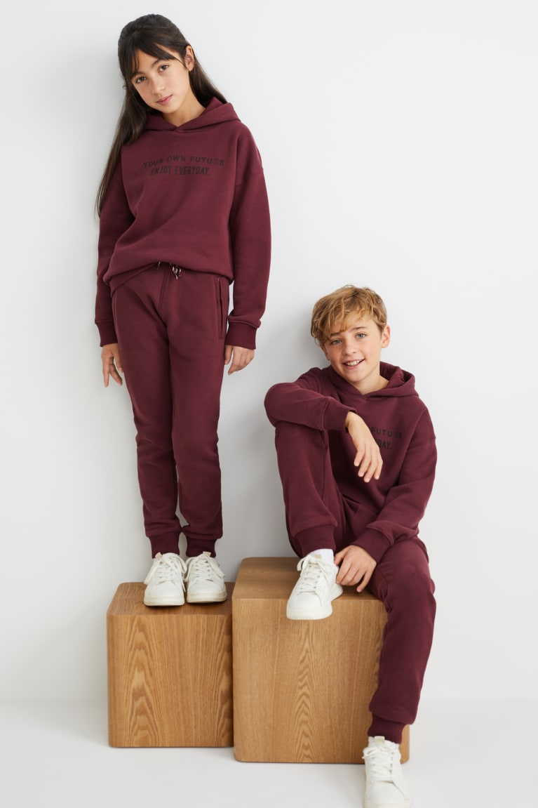 Moletom Com Capuz C&A Genderneutral Menina Bordeaux | 26349TJOP