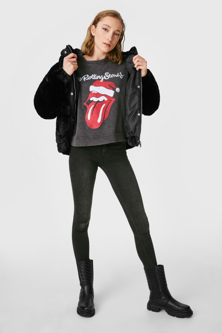 Moletons C&A Clockhouse Christmas The Rolling Stones Feminino Cinzentas Escuro | 45291QOVA