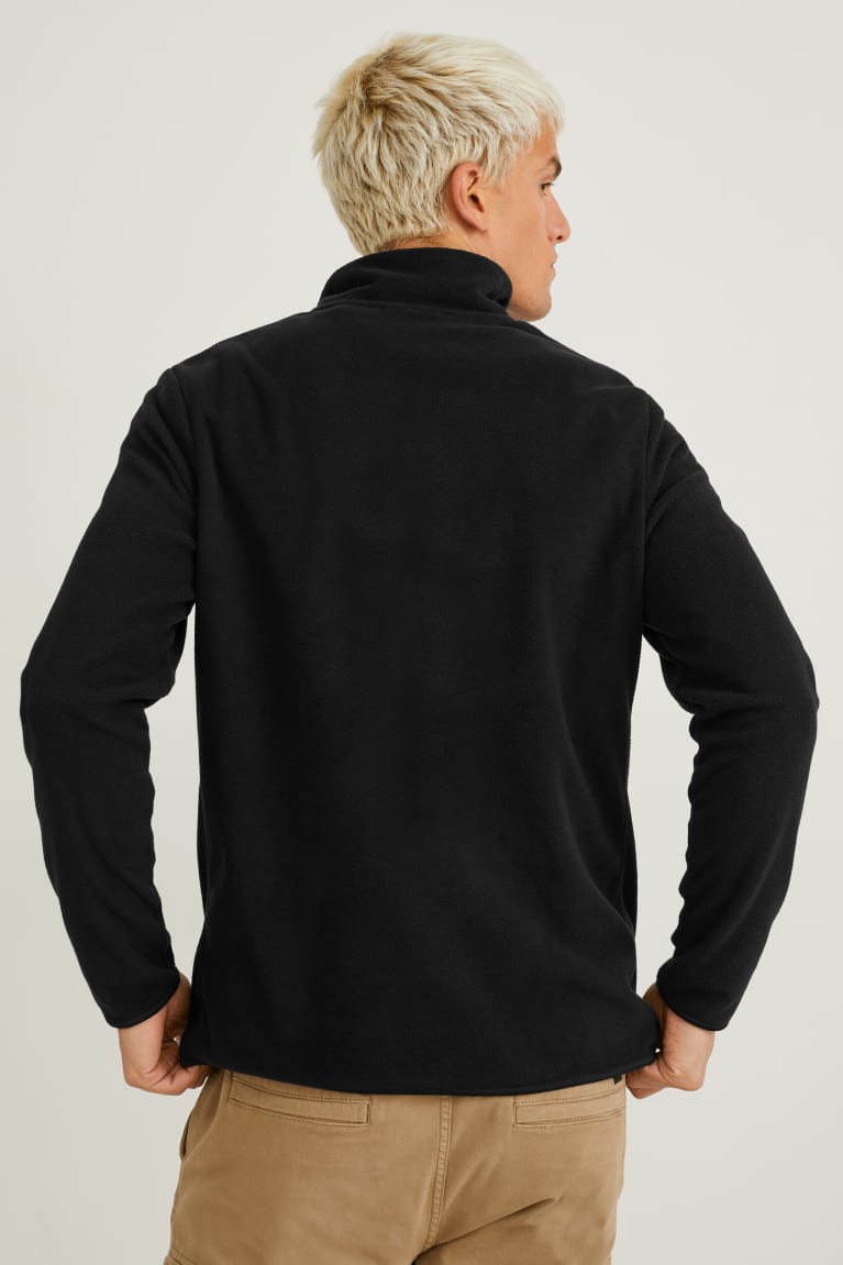 Moletons C&A Fleece Recycled Masculino Pretas | 69421TSDU