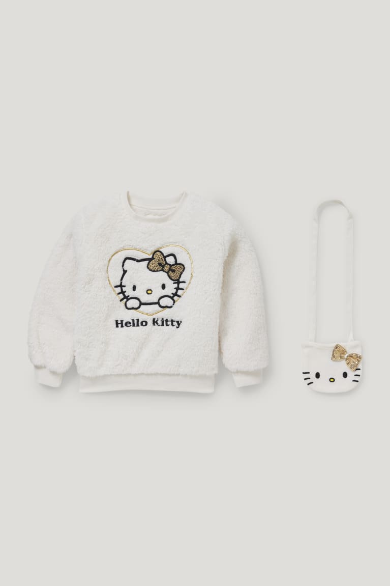 Moletons C&A Hello Kitty Set Teddy Fur And Fleece Bag Menina Branco | 05914LIMR