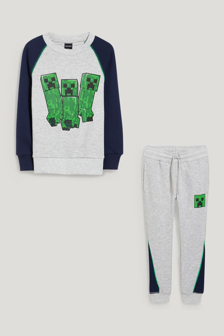 Moletons C&A Minecraft Set And Joggers 2 Piece Menina Luz Cinzentas | 31642FTKO