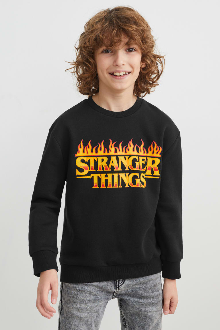 Moletons C&A Stranger Things Menina Pretas | 20167XCSB