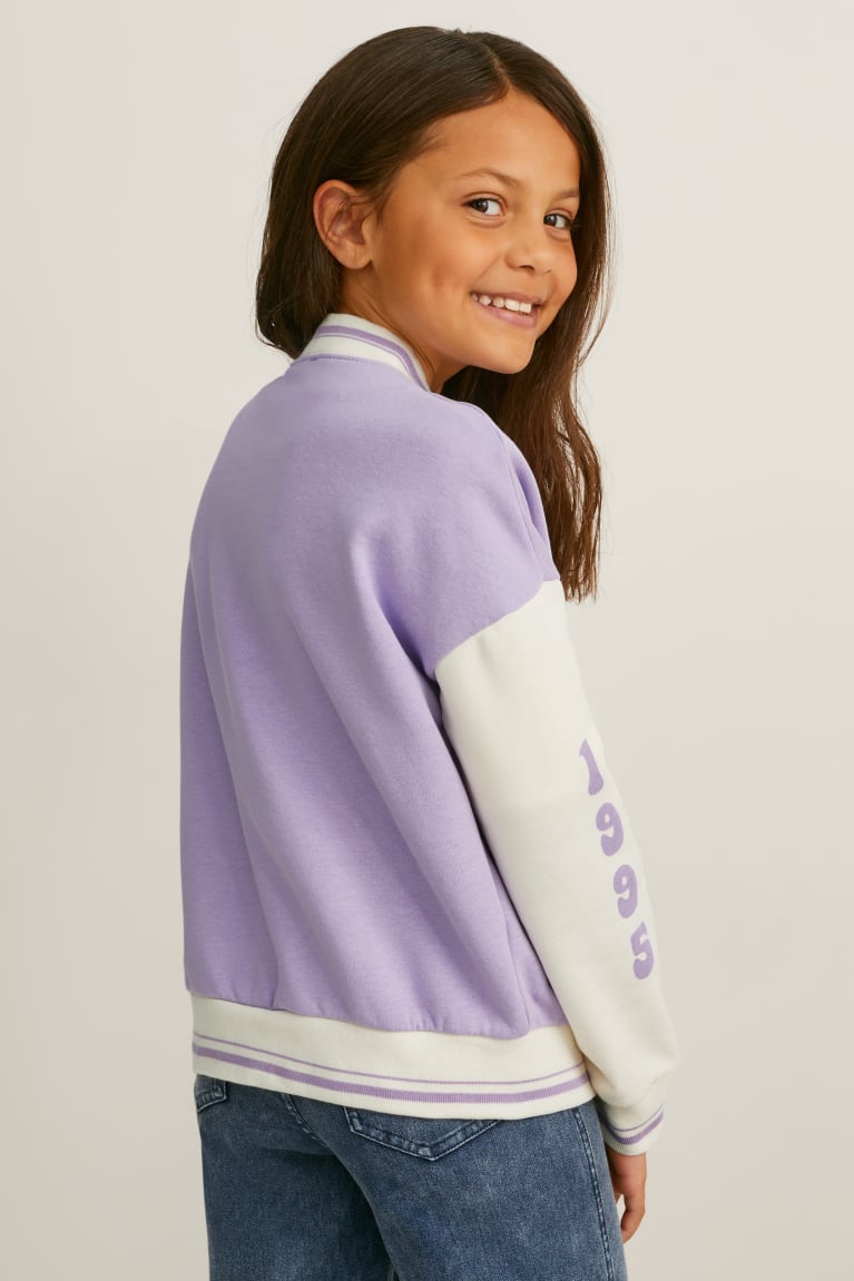 Moletons C&A Zip-through Menina Luz Roxo | 76180XVFK