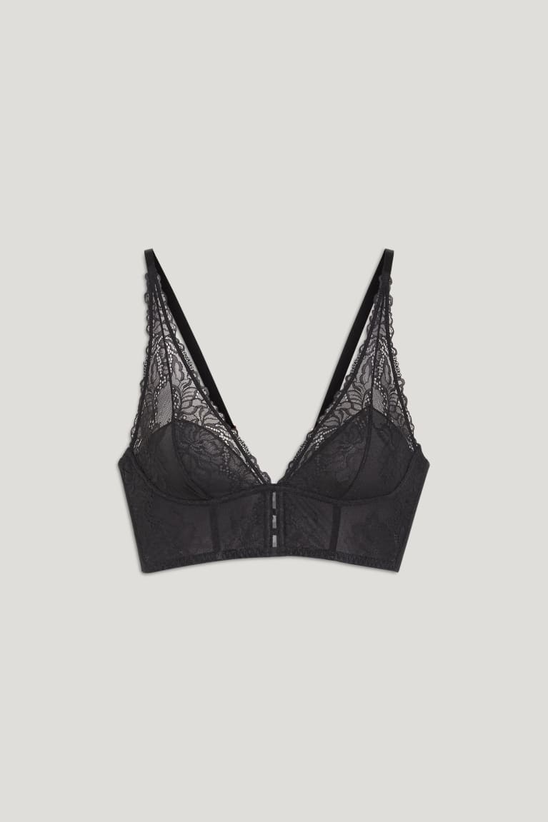 Roupa Interior C&A Bralette Feminino Pretas | 52840FWRY