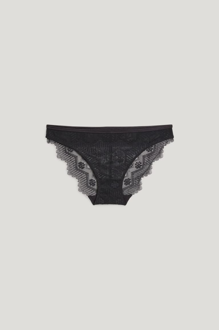 Roupa Interior C&A Briefs Feminino Pretas | 56027YLTB