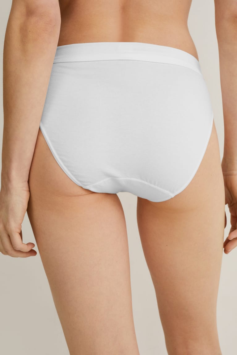 Roupa Interior C&A Briefs Organic Algodão Feminino Branco | 04169MQOA