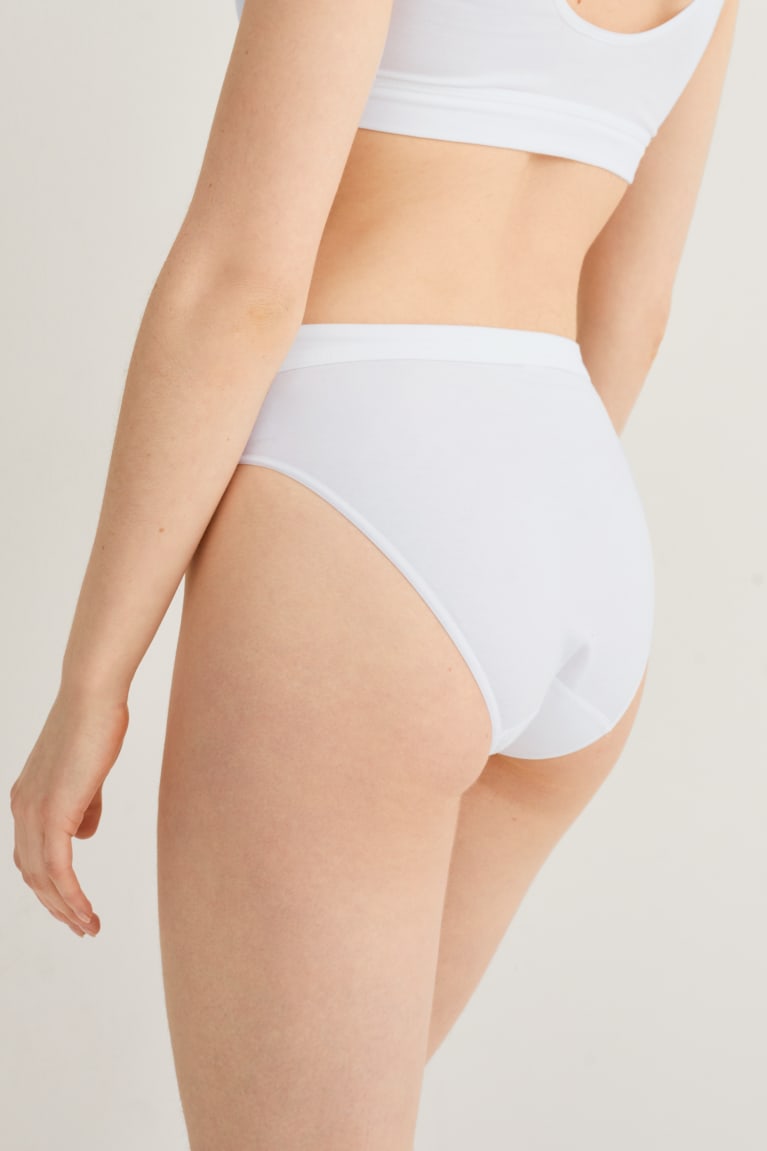 Roupa Interior C&A Briefs Organic Algodão Feminino Branco | 84391ACWJ