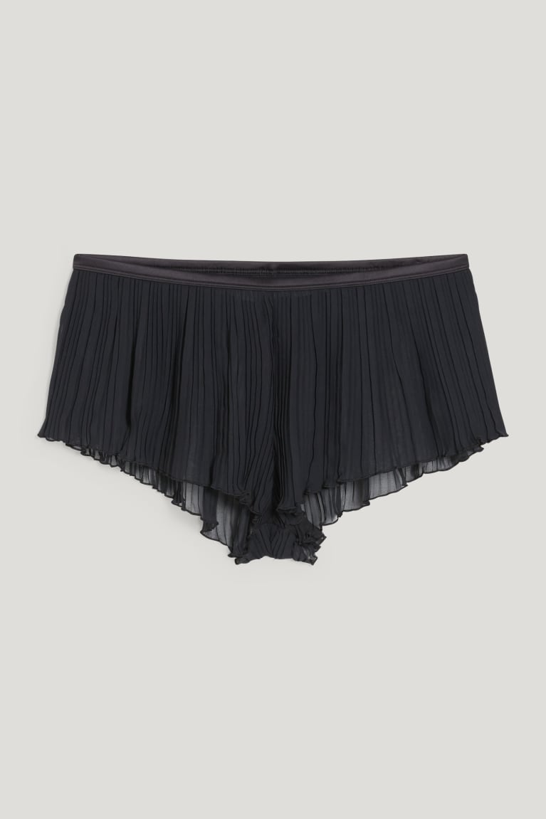 Roupa Interior C&A French Knickers Feminino Pretas | 32196DJPR