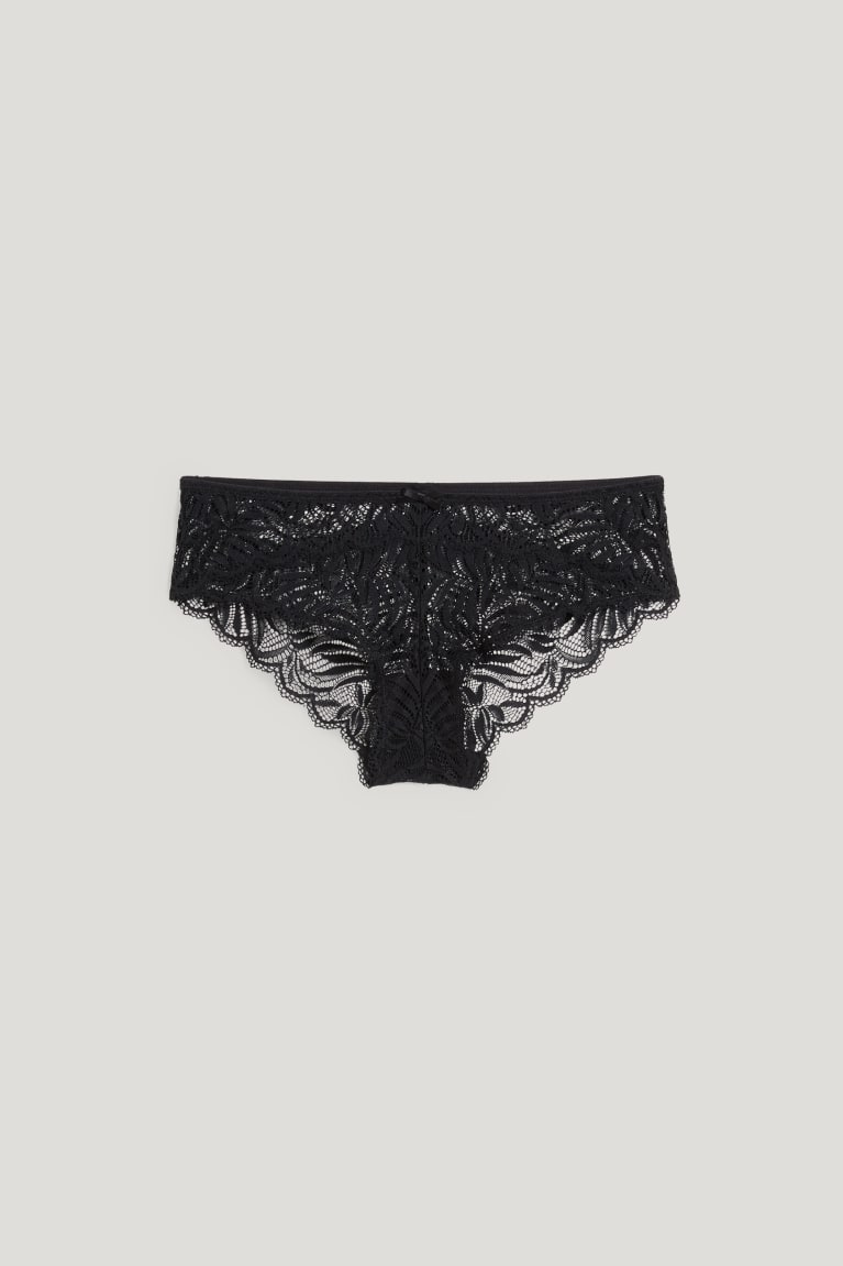 Roupa Interior C&A Hipster Briefs Feminino Pretas | 02965RKCJ