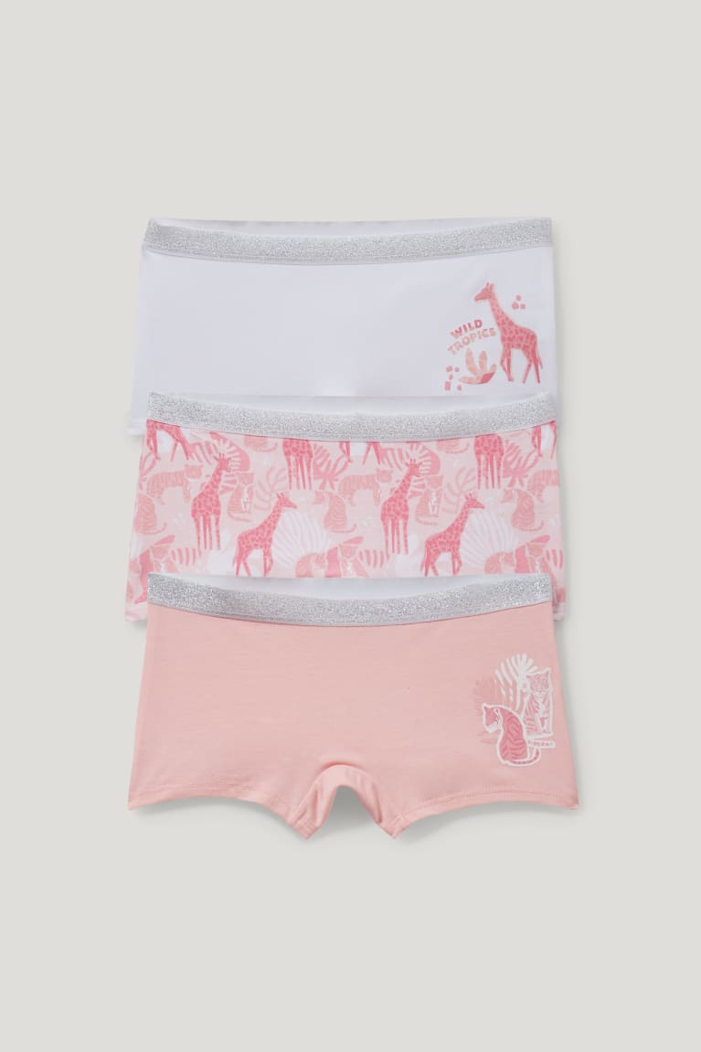 Roupa Interior C&A Multipack Of 3 Organic Algodão Menina Rosa | 52183LAHZ