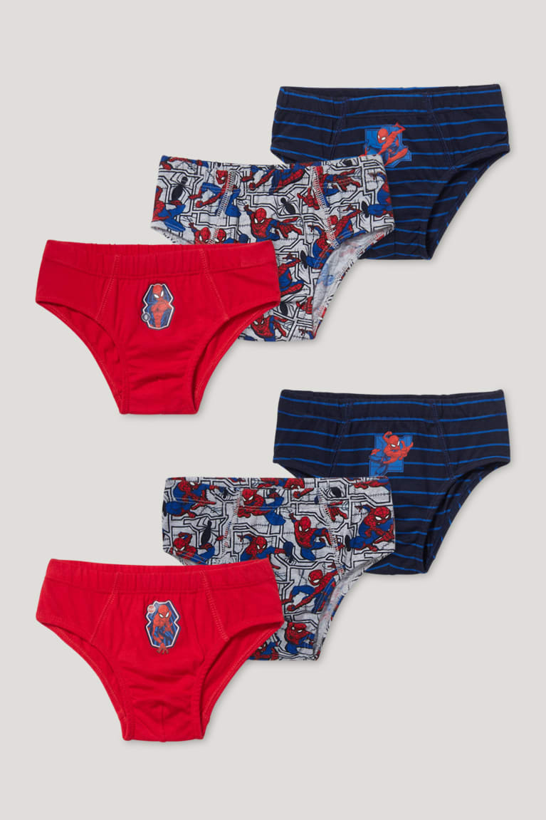 Roupa Interior C&A Multipack Of 6 Spider-man Briefs Organic Algodão Menino Vermelhas | 95386ANHZ