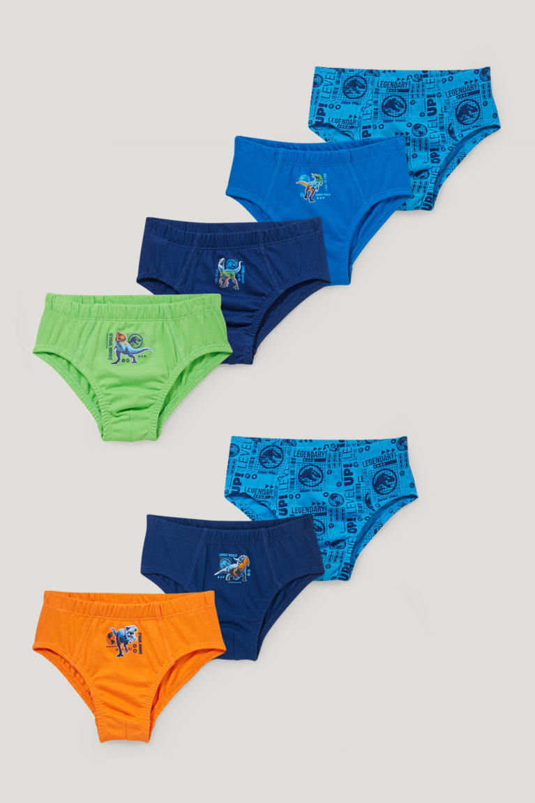 Roupa Interior C&A Multipack Of 7 Jurassic World Briefs Organic Algodão Menino Luz Azuis | 53247WUQG