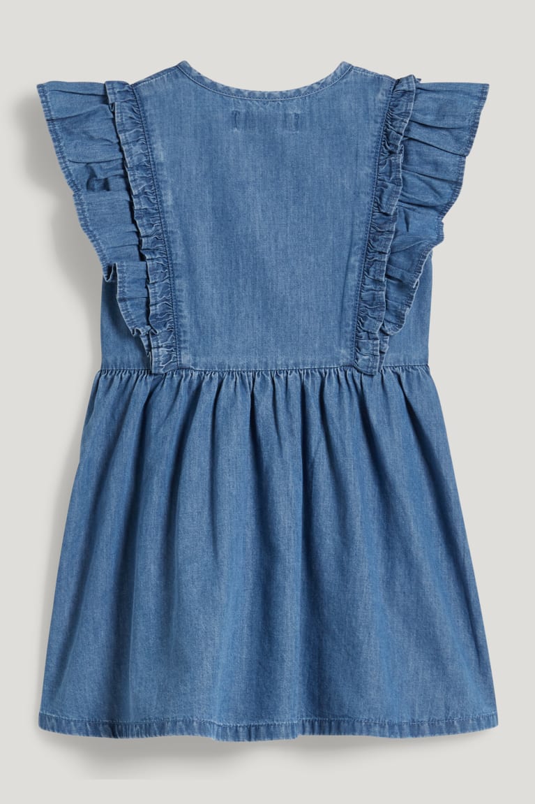 Vestidos C&A Denim Menina Azuis | 30561LNRE